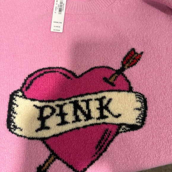 Pink Collegiate Knit Sweater - Picture 3 of 3